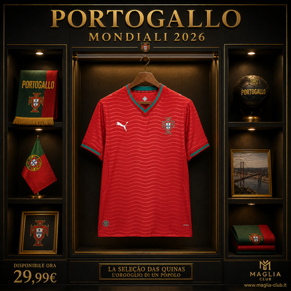 PORTOGALLO PRIMA MAGLIA HOME CASA MONDIALI 26