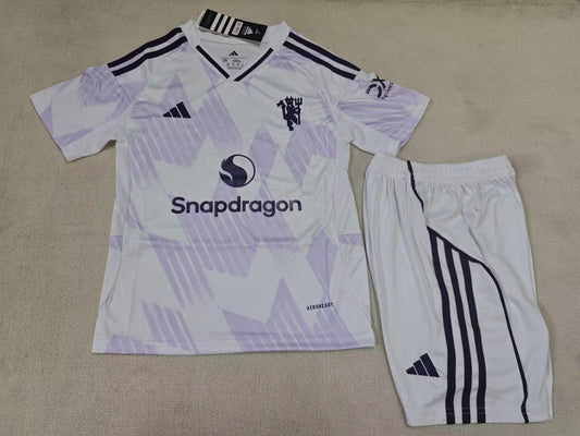 MANCHESTER UNITED KIT BIMBO SECONDA AWAY TRASFERTA MAGLIA 25 / 26