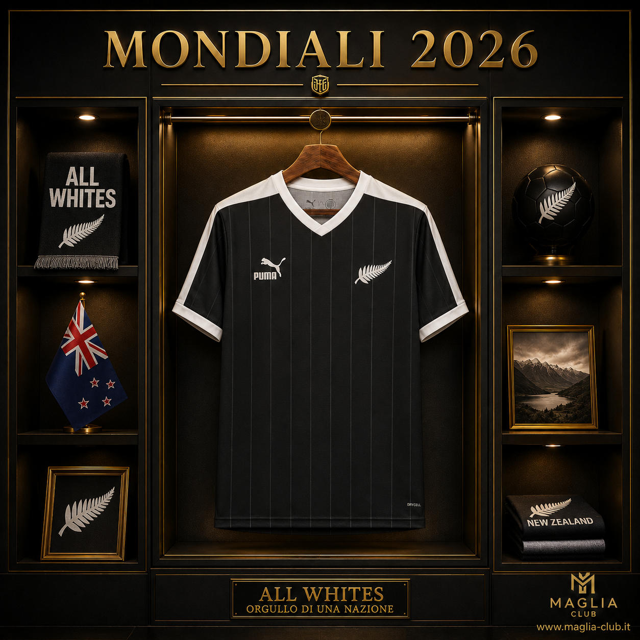 NUOVA ZELANDA PRIMA MAGLIA HOME CASA MONDIALI 26