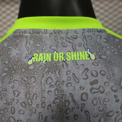 MANCHESTER CITY MAGLIA AWAY RAIN PIOGGIA GIALLO GRIGIO 25 / 26