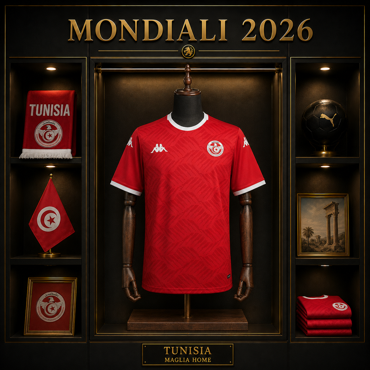 TUNISIA PRIMA MAGLIA HOME CASA MONDIALI 26