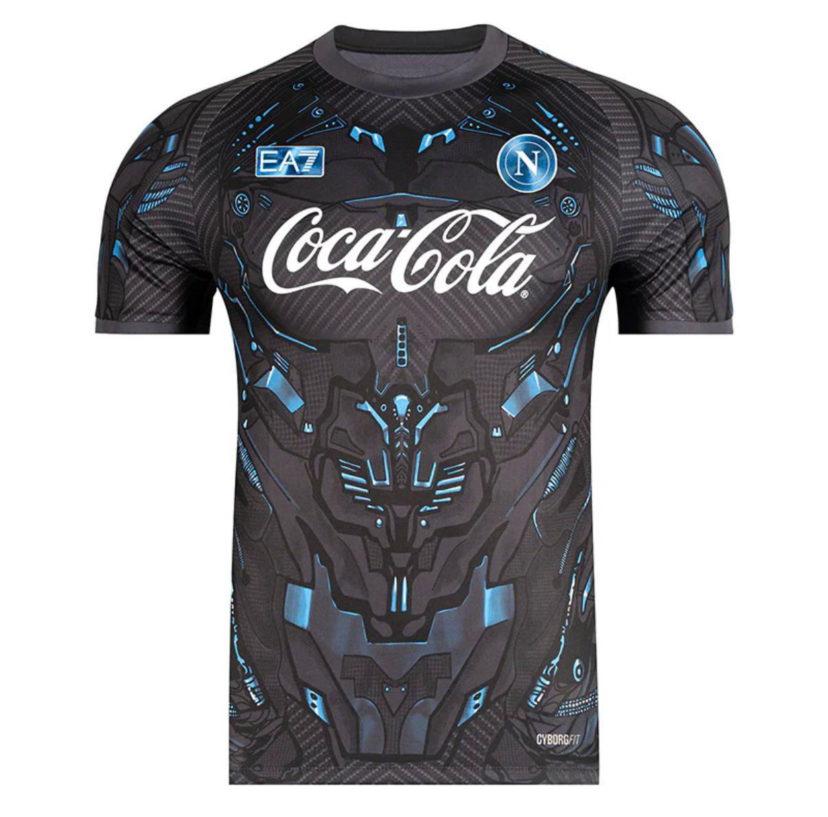 NAPOLI MAGLIA ALLENAMENTO CYBORG NERO 2025 / 2026