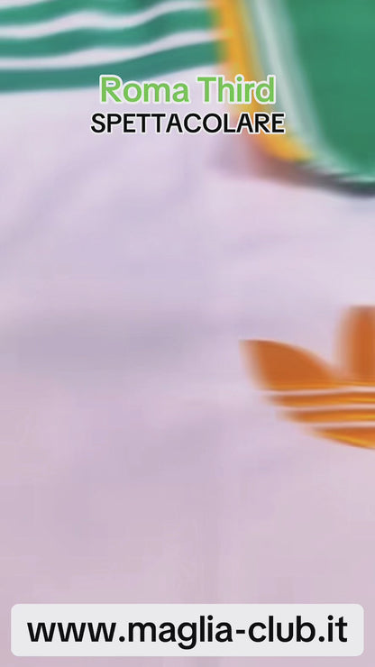 ROMA TERZA MAGLIA THIRD 25 / 26 BIANCO VERDE GIALLO 2025/2026