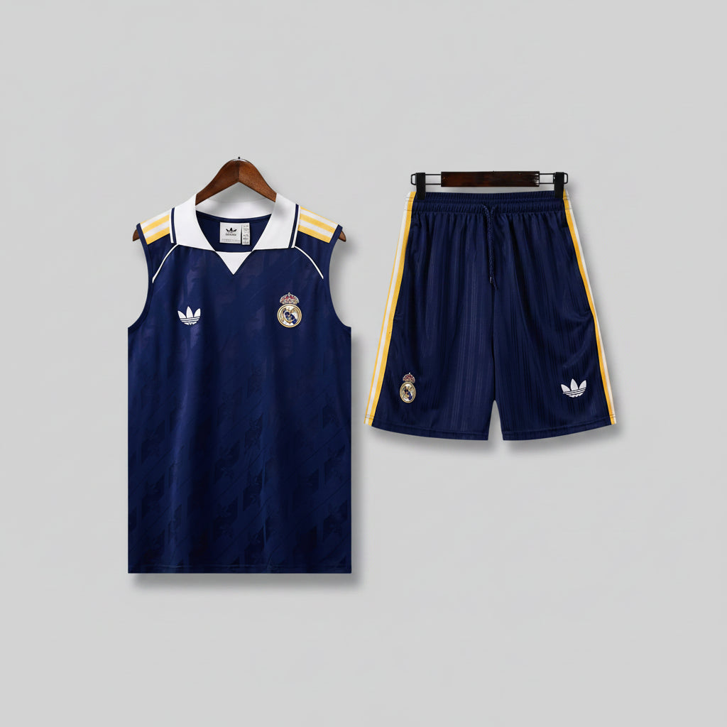 REAL MADRID KIT ALLENAMENTO BLU maglia e pantaloncino
