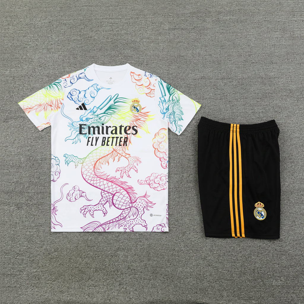 REAL MADRID KIT ALLENAMENTO Drago maglia e pantaloncino