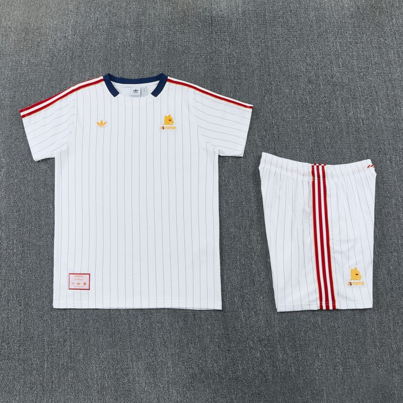 ROMA KIT ALLENAMENTO Terrace Icons BIANCO ROSSO (maglia e pantaloncino)