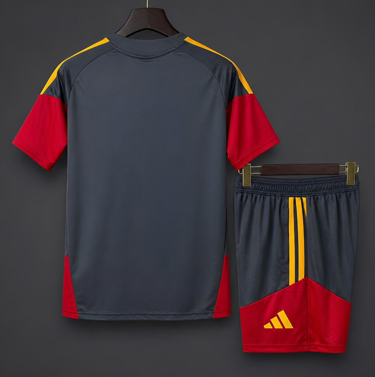 ROMA KIT ALLENAMENTO NERO (maglia e pantaloncino)
