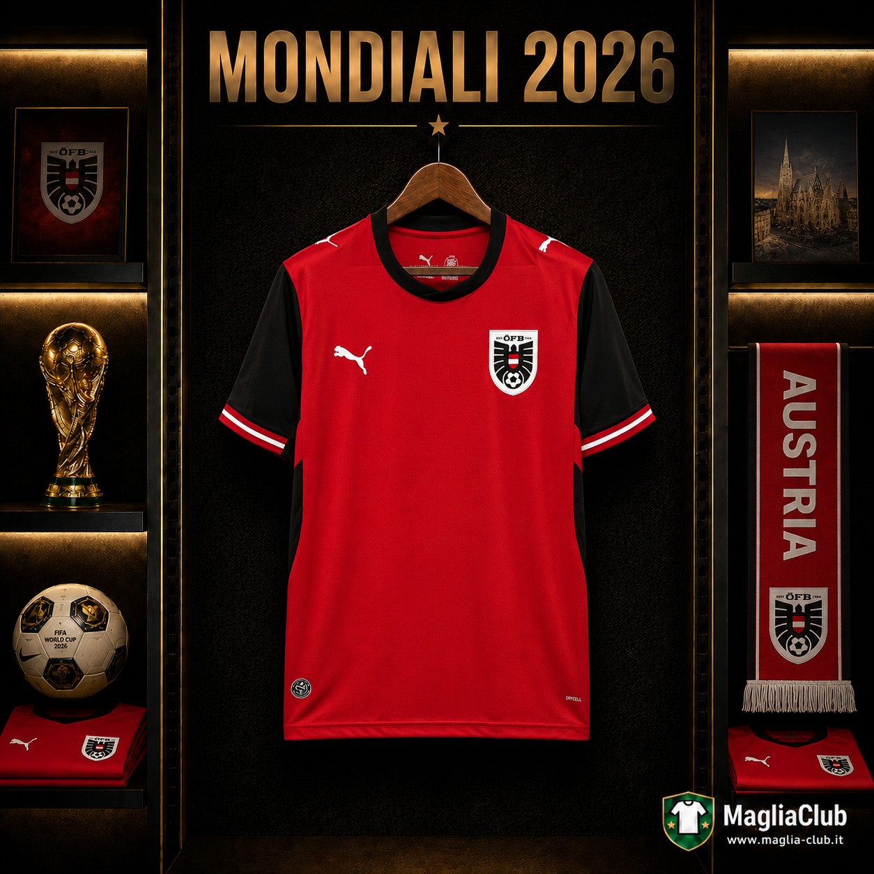 AUSTRIA PRIMA MAGLIA HOME CASA MONDIALI 26