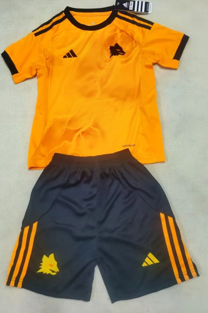 ROMA KIT BIMBO SECONDA MAGLIA GIALLO THIRD TRASFERTA 25/26