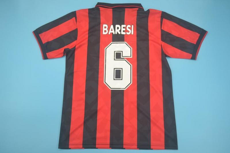 MAGLIA BARESI 6 MILAN VINTAGE STAGIONE 93 94 MOTTA
